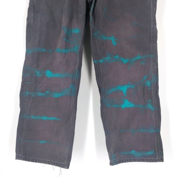 Vintage Carhartt Custom Painted Dye Dungaree 36x30 - Picture 3 of 8